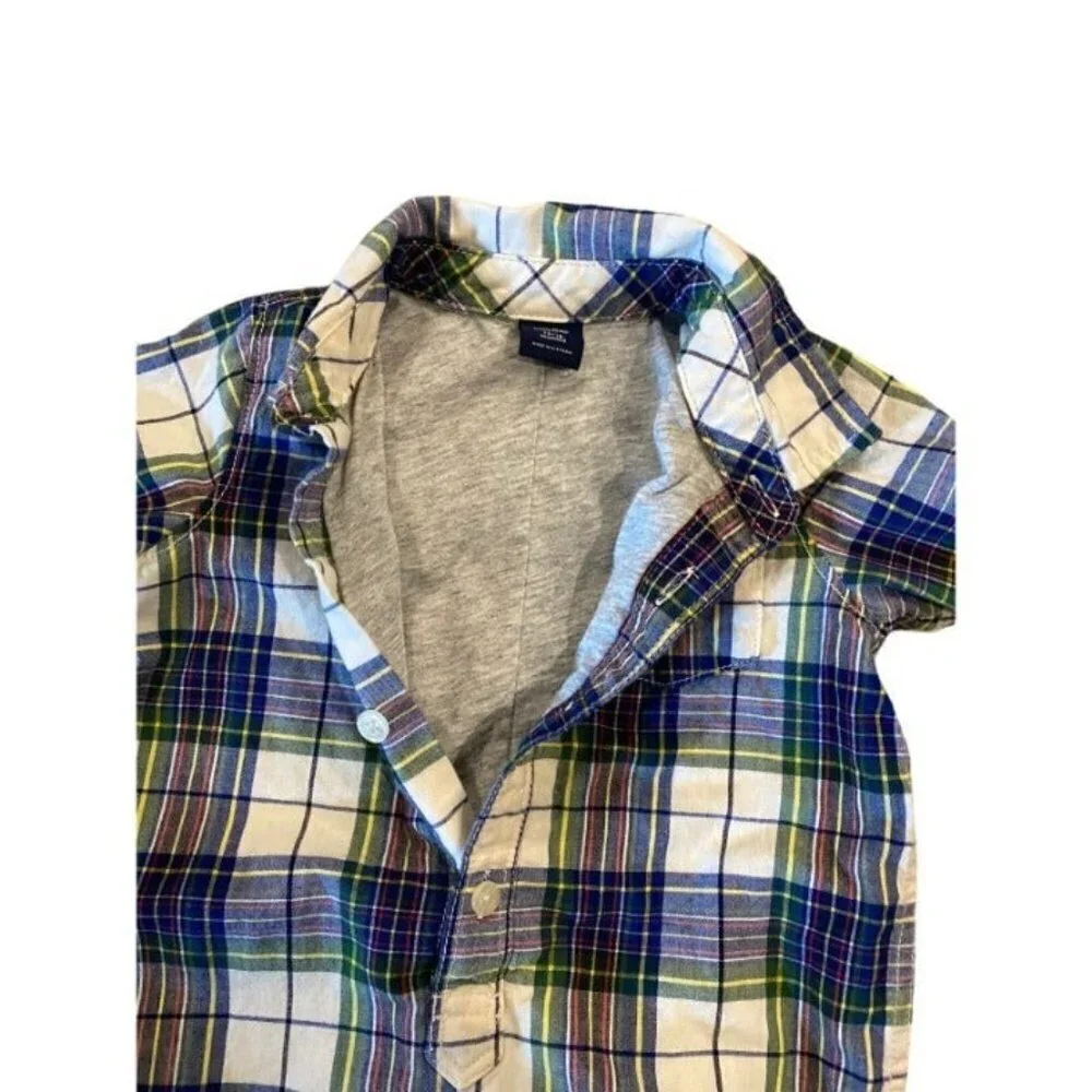 Baby GAP Plaid Lined Romper 12-18 Months